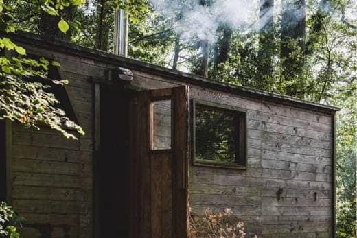 The wood-fired sauna